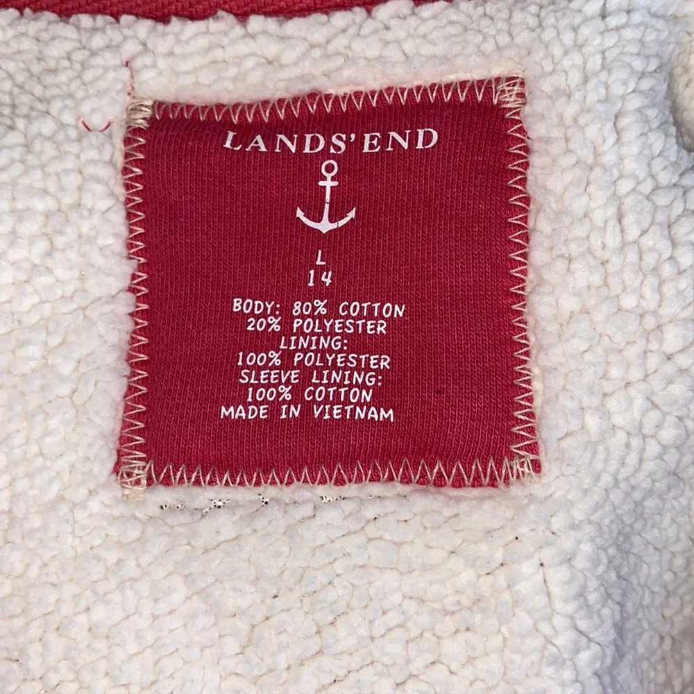 Lands’ End Pink Fur Jacket